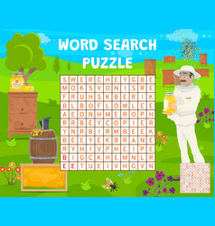 Word Search Puzzle Game Worksheet Beekeeping Test