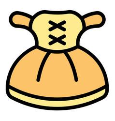 Bavarian Dress Icon Flat