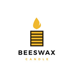 Beeswax Candle Bee Honey Wax Logo Icon