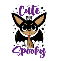 Cute But Spooky - Chihuahua Dog With Bat Wings