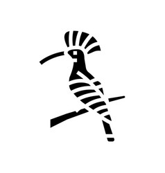 Hoopoe Bird Exotic Glyph Icon