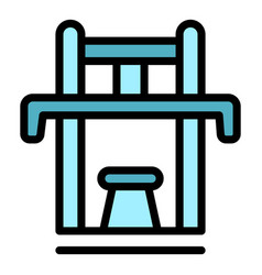 Back Gym Equipment Icon Flat