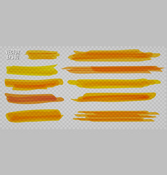 Highlighter Brush Set Hand Drawn Yellow