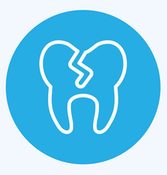 Icon Bad Tooth Suitable For Medicine Symbol Blue