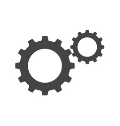 Gear Icon Flat Design Metal Gears And Cogs