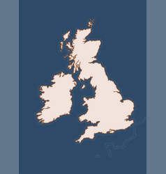 Map British Isles Great Britain Ireland