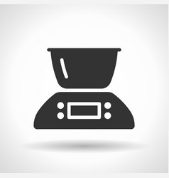 Monochromatic Kitchen Scales Icon With Hovering