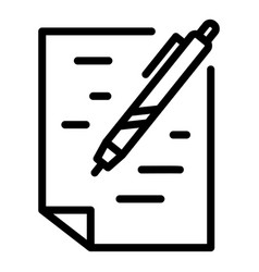 Written Test Icon Outline Style