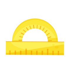 Isolated Colored Ruler Icon Flat Design