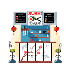 Japanese Sushi Restaurant Counter Background