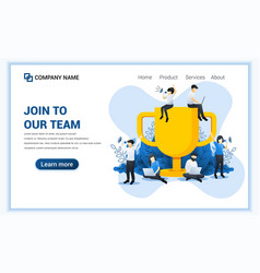 Join Our Team Web Banner Concept People Near