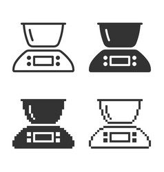 Monochromatic Kitchen Scales Icon In Different