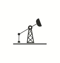 Oil Derrick Icon On White Background