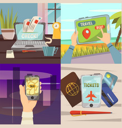 Online Booking Services Icon Set