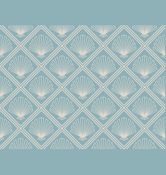 Art Deco Shell Pattern In Duck Egg Blue