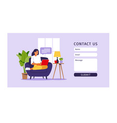 Contact Us Form Template For Web And Landing Page