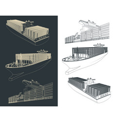 Container Ship Drawings