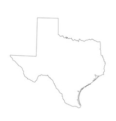 Empty Texas Map Silhouette