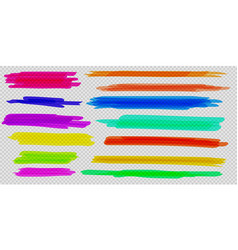 Highlighter Brush Set Hand Drawn Yellow