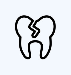 Icon Bad Tooth Suitable For Medicine Symbol Line