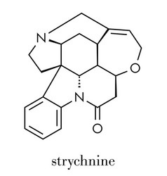 Strychnine Poisonous Alkaloid Molecule Isolated