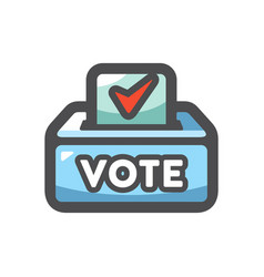 Ballot Voting Box Icon Cartoon