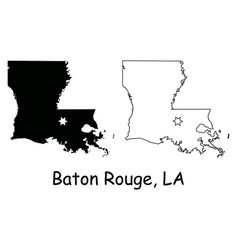 Baton Rouge Louisiana La State Border Usa Map