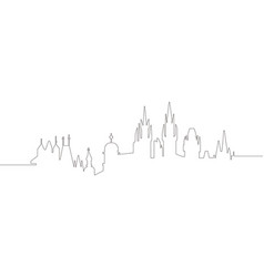 Continuous Line Skyline Of Prague