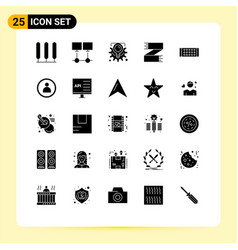 Modern Set 25 Solid Glyphs And Symbols