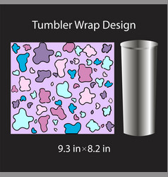 Pastel Cow Pattern Tumbler Wrap Design