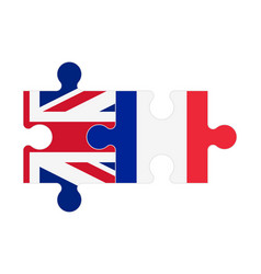 Puzzle Of Flags United Kingdom And France