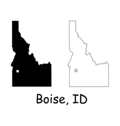 Boise Idaho Id State Border Usa Map