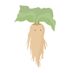 Flower Mandrake Icon Cartoon Green Leaf