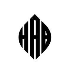 Hab Circle Letter Logo Design With Circle