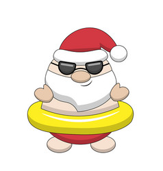 Summer Santa With Inflatable Rubber Ring And Black