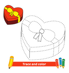 Trace And Color For Kids Heart Gift Box