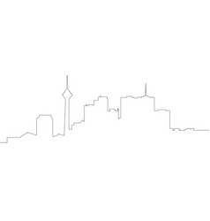 Continuous Line Skyline Of Tehran