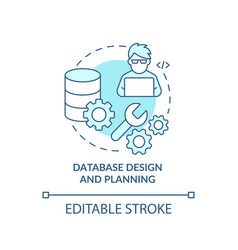 Database Design And Planning Turquoise Concept