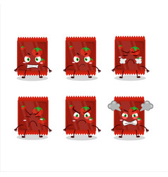 Ketchup Sachet Cartoon Character With Various