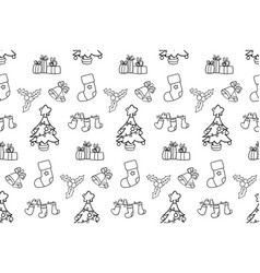 Christmas Elements Outline Pattern