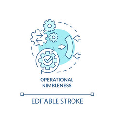 Operational Nimbleness Turquoise Concept Icon