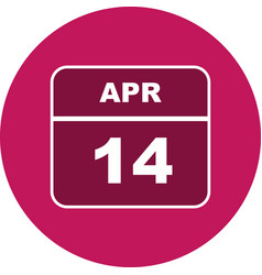 April 14th Date On A Single Day Calendar