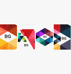 Bright Colorful Triangle Geometric Posters