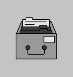 Filing Cabinet Grayscale Icon Workspace Sign