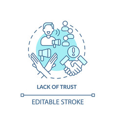 Lack Of Trust Soft Blue Concept Icon