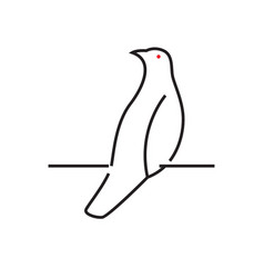 Line Art Bird Icon Logo