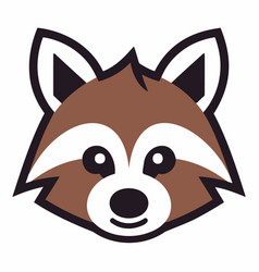 Simple Of Raccoon Head Logo And Icon