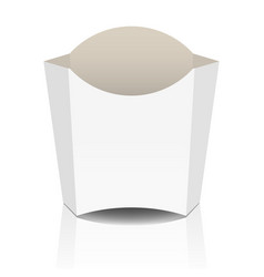 Box For French Fries On White Background Mock Up