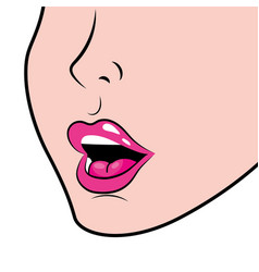 Face Profile With Sexy Lips