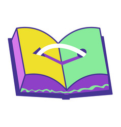 Open Book With Geometric Shapes And Blank Pages